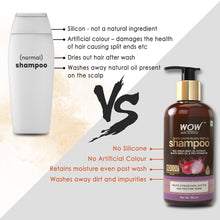 Load image into Gallery viewer, WOW Skin Science Red Onion Black Seed Oil Shampoo With Red Onion Seed Oil Extract, Black Seed Oil & Pro-Vitamin B5 - No Parabens, Sulphates, Silicones, Color & Peg - 300 ml