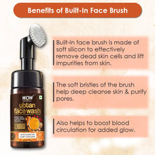 Load image into Gallery viewer, WOW Skin Science Ubtan Foaming Face Wash with Built-In Face Brush for Deep Cleansing - No Parabens, Sulphate, Silicones & Color - 100 ml