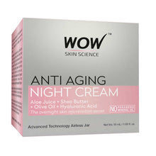 Load image into Gallery viewer, WOW Skin Science Anti Aging No Parabens & Mineral Oil Night Cream - 50 ml