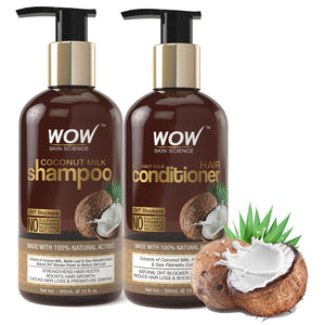 WOW Skin Science Coconut Milk No Parabens, Sulphate, Silicone, Salt & Color Shampoo - 300 ml