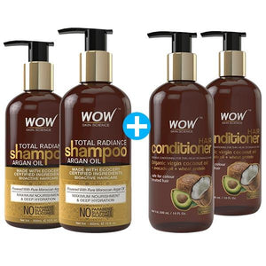 WOW Skin Science Total Radiance No Parabens, Sulphate & Silicone Shampoo - 300 ml