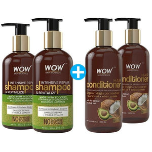 WOW Skin Science Intensive Repair & Revitalize No Parabens, Sulphate & Silicone Shampoo - 300 ml