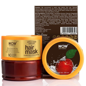 WOW Skin Science Apple Cider Vinegar Hair Mask with Apple Cider Vinegar & Sweet Almond Oil - 200 ml