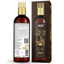 Load image into Gallery viewer, WOW Skin Science Moroccan Argan Hair Oil - WITH COMB APPLICATOR - Cold Pressed - No Mineral Oil &amp; Silicones - 200 ml
