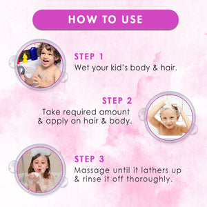 WOW Skin Science Kids Tip to Toe Wash - Shampoo - Conditioner - Body Wash - No Parabens, Sulphate, Silicones, Mineral Oil or Color - Blueberry - 300 ml