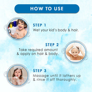 WOW Skin Science Kids Tip To Toe Wash - Shampoo - Conditioner - Body Wash - No Sulphates & Parabens - Green Apple - 300 ml