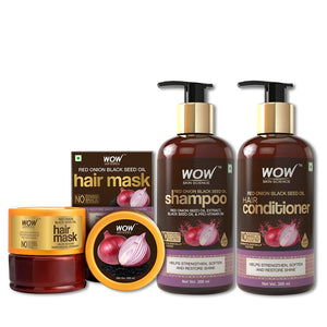 WOW Skin Science Red Onion Black Seed Oil Hair Mask with Red Onion Seed Oil Extract and Black Seed Oil - 200 ml