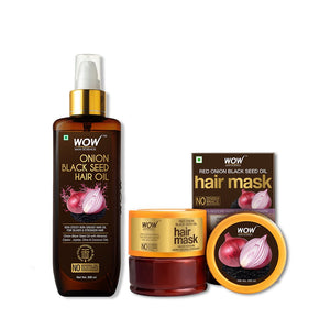 WOW Skin Science Red Onion Black Seed Oil Hair Mask with Red Onion Seed Oil Extract and Black Seed Oil - 200 ml