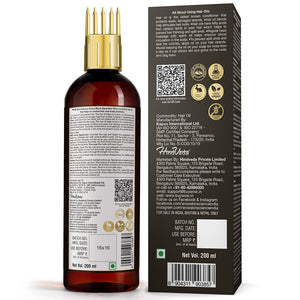 WOW Skin Science Onion Black Seed Hair Oil - WITH COMB APPLICATOR - Controls Hair Fall - NO Mineral Oil, Silicones, Cooking Oil & Synthetic Fragrance - 200 ml