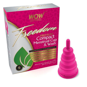 WOW Skin Science Freedom Reusable Menstrual Cup and Wash Pre Childbirth - Small (Under 30 Years)