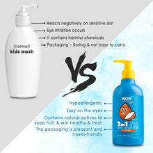 Load image into Gallery viewer, WOW Skin Science Kids Tip To Toe Wash - Shampoo - Conditioner - Body Wash - No Sulphates &amp; Parabens - Coconut - 300 ml
