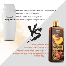 Load image into Gallery viewer, WOW Skin Science Strawberry &amp; Peach Foaming Body Wash - No Parabens, Sulphate, Silicones &amp; Color - 250 ml
