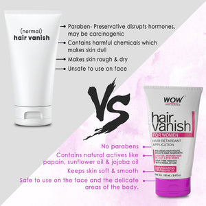 WOW Skin Science Hair Vanish For Women - No Parabens & Mineral Oil - 100 ml