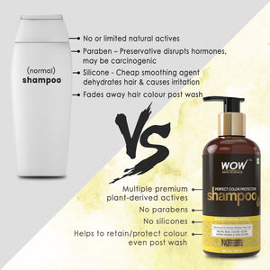 WOW Skin Science Perfect Color Protection Shampoo - No Parabens, Sulphates & Silicones - 300 ml