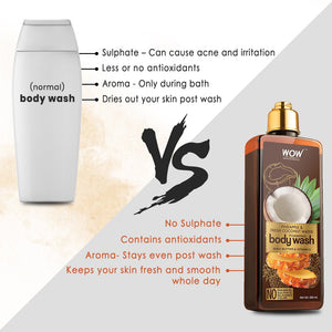 WOW Skin Science Pineapple & Fresh Coconut Water Foaming Body Wash - No Parabens, Sulphate, Silicones & Color - 250 ml