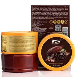 WOW Skin Science Arabica Coffee and Cocoa Body Butter - No Parabens, Silicones, Mineral Oil & Color - 200 ml