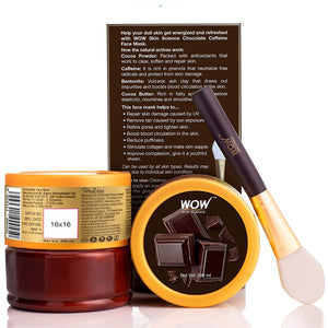 WOW Skin Science Chocolate Caffeine Face Mask for Recharging & Rejuvenating Dull Skin - No Parabens, Sulphate, Mineral Oil & Color - 200 ml