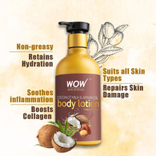 Load image into Gallery viewer, WOW Skin Science Coconut Milk and Argan Oil Body Lotion, Medium Hydration - 300 ml
