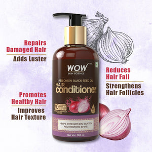 WOW Skin Science Onion Black Seed Oil Ultimate Hair Care Kit (Shampoo + Hair Conditioner + Hair Oil)