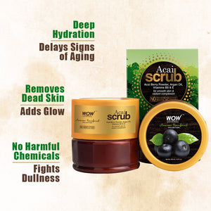 WOW Skin Science - Amazon Rainforest Collection - Rain Forest Acai Scrub - No Parabens, Mineral Oil, Silicones & Color - 200 ml