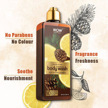 Load image into Gallery viewer, WOW Skin Science Lemon &amp; Pine Foaming Body Wash - No Parabens, Sulphate, Silicones &amp; Color - 250 ml
