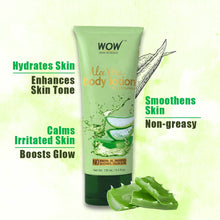 Load image into Gallery viewer, WOW Skin Science Aloe Vera Body Lotion - Ultra Light Hydration - No Mineral Oil, Parabens, Silicones, Color &amp; PG - 100 ml
