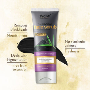 WOW Skin Science Activated Charcoal Skin Refining Kit - Face Scrub + Face Wash