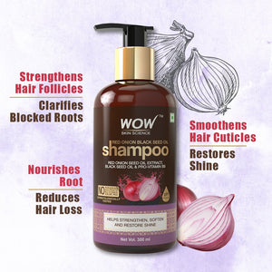 WOW Skin Science Onion Black Seed Oil Ultimate Hair Care Kit (Shampoo + Hair Conditioner + Hair Oil)