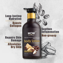 Load image into Gallery viewer, WOW Skin Science Shea Butter and Cocoa Butter Moisturizing Body Lotion, Deep Hydration - 300 ml
