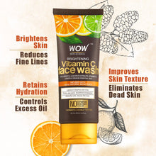 Load image into Gallery viewer, WOW Skin Science Brightening Vitamin C Face Wash - No Parabens, Sulphate, Silicones &amp; Color - 100 ml
