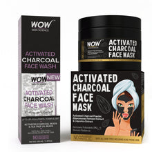 Load image into Gallery viewer, WOW Skin Science Activated Charcoal Face Mask with PM 2.5 Anti-Pollution Shield No Parabens &amp; Mineral Oil Wash Off Face Mask - 200 ml
