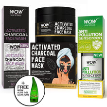 Load image into Gallery viewer, WOW Skin Science Activated Charcoal Face Mask with PM 2.5 Anti-Pollution Shield No Parabens &amp; Mineral Oil Wash Off Face Mask - 200 ml
