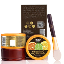 Load image into Gallery viewer, WOW Skin Science Vitamin C Glow Clay Face Mask with Lemon &amp; Orange Essential Oils, Jojoba Oil &amp; Bentonite Clay - For All Skin Types - No Parabens, Synthetic Fragrance, Mineral Oil &amp; Color - 200 ml
