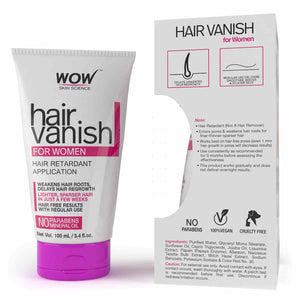 WOW Skin Science Hair Vanish For Women - No Parabens & Mineral Oil - 100 ml