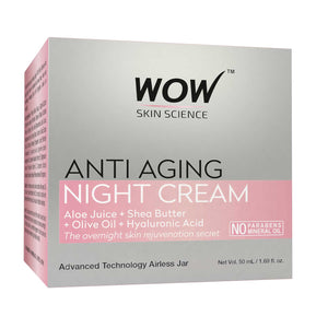 WOW Skin Science Anti Aging No Parabens & Mineral Oil Night Cream - 50 ml