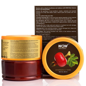 WOW Skin Science Stretch Care Body Butter - No Parabens, Silicones, Mineral Oil & Color - 200 ml