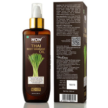 Load image into Gallery viewer, WOW Skin Science Thai Body Massage Oil for Reviving and Refreshing -Infused with Blend of 6 Oils with Jasmine Absolute, Kaffir Lime and Lemongrass Essential - 200 ml
