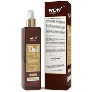 WOW Skin Science 10 in1 Miracle No Parabens & Mineral Oil Hair Oil - 200 ml